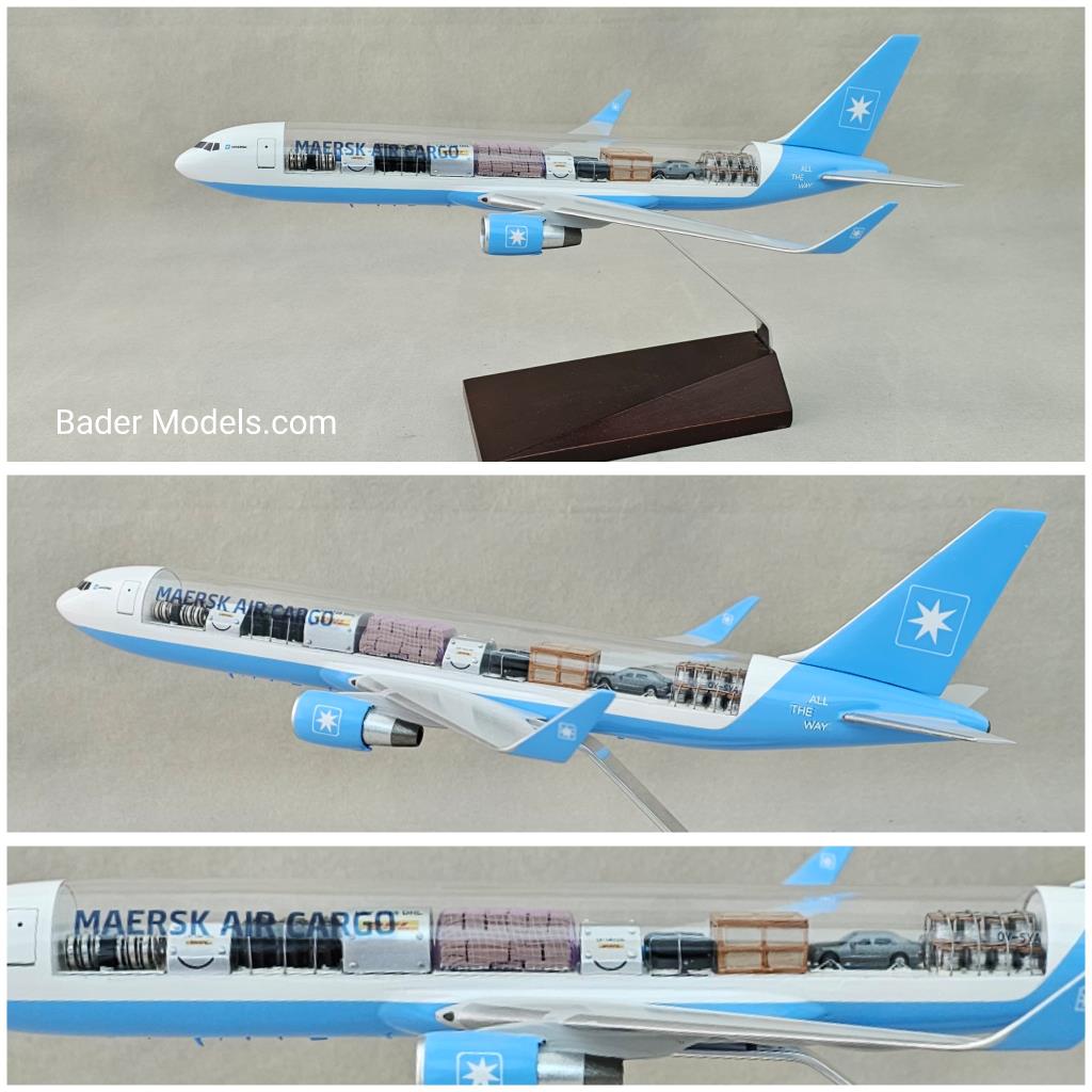 Maersk Air Cargo - B767-300F - (1:100) - 180° Clear Top